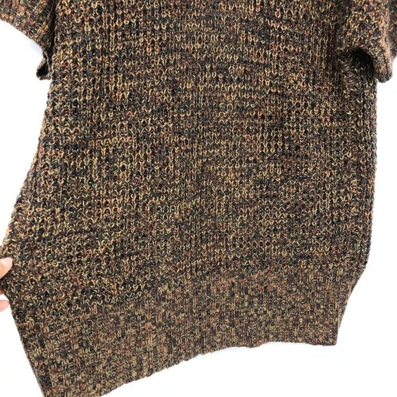 Reitman's Brown Autumn Shades Multicolor Knit Short Sleeve Open Cardigan size XL - Picture 10 of 12